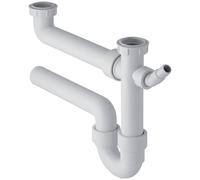 GE Siphon D'Évacuation Pour Deux Éviers Horizontal G1 1/2x50 OM
