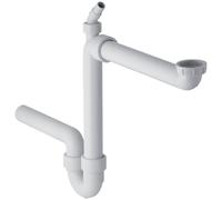 Geberit Siphon d'évier 152.885.11.1 – sortie horizontale Ø 40 mm, encombrement réduit, blanc