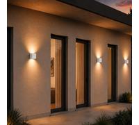 GEA LUCE GES Applique murale à 2 sources lumineuses, carrée, LED, GES1023,