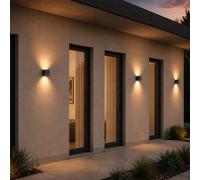 GEA LUCE GES Applique murale à 2 sources lumineuses, carrée, LED, GES861C,