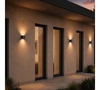 GEA LUCE GES Applique murale à 2 sources lumineuses, carrée, LED, GES866C,