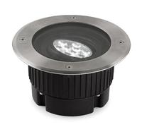 Gea spot encastré, LED 4000k 9W, technopolymère, acier inoxydable et verre
