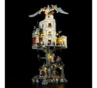 GEAMENT Jeu De Lumières Compatible avec Lego Harry Potter La Banque des sorciers Gringotts (Gringotts Wizarding Bank) - Kit D'éclairage LED pour Édition Collector 76417 (Modèle de Bloc Non Inclus)