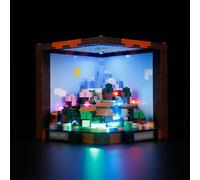 GEAMENT Jeu De Lumières Compatible avec Lego Minecraft L’établi (The Crafting Table) 21265 (Modèle de Bloc Non Inclus)