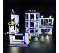 GEAMENT Jeu De Lumières Compatible avec Lego Police Commissariat de Police - Kit D'éclairage LED pour City 60141 (Modèle de Bloc Non Inclus)