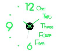 Geardeangloow Horloge murale en acrylique lumineuse pour décoration de la maison style 1, type 2