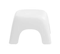 Geardeangloow Petit tabouret rond pour salle de bain/salle de jeux pour fille, blanc, 25,2 x 25,2 x 16 cm