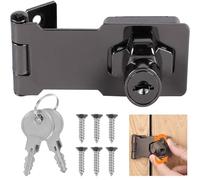 Gearmax Moraillon de Verrouillage Hasp de Verrouillage en Métal, 65mm Serrures de Tiroirs avec t Vis Boucles de Loquet pour Meubles Tiroirs Armoires Boîtes