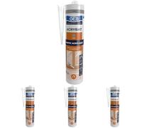 GEB ACRYBAT mastic acrylique à base d'eau pour l'étanchéité entre maçonnerie et menuiserie. Adhère sur le béton, ciment, bois, métal… Peut se peindre. Sans odeur, séchage rapide - 310ml - Gris