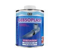 GEB Colle GEBSOPLAST Gel pression & évacuation pour l'assemblage d'éléments de canalisation en PVC-U rigide. Prise rapide - Pot 1L