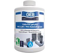 GEB Colle GEL PLUS pour PVC rigide pression et évacuation contact eau potable - Pot 1L