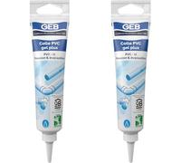 GEB Colle GEL PLUS pour PVC rigide pression et évacuation contact eau potable - Tube 50ml (Lot de 2)