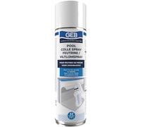 GEB Colle feutrine aérosol 507010 – 500 ml, pour liner de piscine, jet plat réglable, transparent
