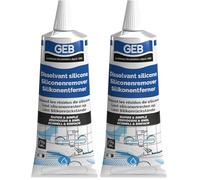GEB Dissolvant Joint de Silicone en Tube 125 ML incolore (Lot de 2)