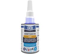 GEB Gebetanche gaz. Résine anaérobie d'étanchéité pour raccord fileté métal canalisations gaz et air comprimé. Jusqu'à 100 raccords - 75 ml