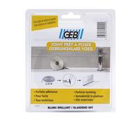GEB Joint d'étanchéité sanitaire pré-formé et prêt à poser - 10mm x 3,35m - Blanc