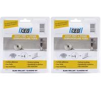 GEB Joint d'étanchéité sanitaire pré-formé et prêt à poser - 10mm x 3,35m - Blanc (Lot de 2)