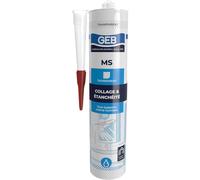 GEB Mastic colle MS d'étanchéité transparent sans solvant – cartouche 280 ml – réf 892006