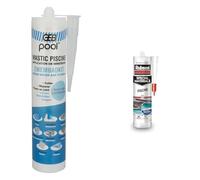 GEB Mastic étanche spécial piscine Bleu 290 ml pour coller & Rubson | Mastic Special Materials Piscine Transparent (cartouche de 280 ml) - Mastic étanche pour piscine et entourage