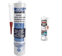 GEB Mastic étanche spécial piscine Transparent 290 ml pour coller, jointoyer et réparer & Rubson | Mastic Special Materials Piscine Transparent (cartouche de 280 ml) - Mastic étanche
