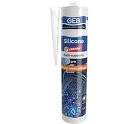 GEB Mastic Silicone 60 Chrono multi-supports. Sèchage rapide, remise en eau en 1 heure - Gris 280 ml
