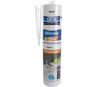 Mastic silicone acétique GEB blanc sanitaire 310 ml effet fongistatique Blanc