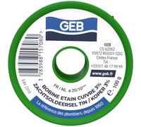 GEB - Matériel de soudure - Bobine Fil Soudure Etain/3% cuivre Ø2mm - 100g