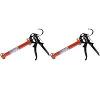 GEB Pistolet à cartouche mécanique pour mastic qualité professionnelle - Cartouche de 280 à 310ml (Lot de 2)