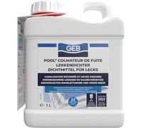 GEB Pool Colmateur de fuites. Liquide colmatant pour la réparation de fuites dans la piscine pour canalisations enterrées et bassin, 1 Litre
