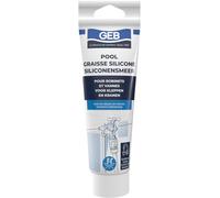 GEB POOL Graisse Silicone de contact qualité eau potable pour robinets et vannes - Blanc - Tube 125g