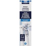 GEB POOL Graisse Silicone de contact qualité eau potable pour robinets et vannes - Blanc - Tube 20g