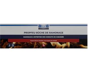 GEB Propfeu Bûche de ramonage des goudrons et suies dans Les conduits de cheminées et poêles, Marron