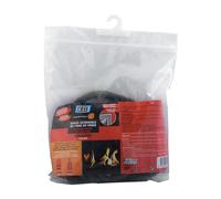 GEB Propfeu Tresse Ronde Extensible en Fibre de Verre pour étanchéité réfractaire des vitres d'insert de cheminée - Diamètre Ø 10 à 9mm - Sachet de 5m de Long, Noir