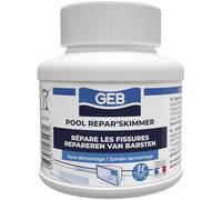 GEB Réparation skimmer de piscine, buse de refoulement, bonde de fond et toutes pièces en ABS - Pot 125 ml - Répare des fissures jusqu'à 5 mm : la fin des fuites !