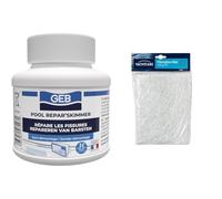 GEB Réparation skimmer de piscine, buse de refoulement, bonde de fond et toutes pièces en ABS & Soloplast 137188 Mat de verre 300 g/m