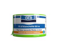 GEB Ruban PTFE 2 mm x 60 m - Blanc