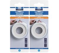 GEB Rubans d'étanchéité en PTFE - 12 m x 12 mm x 0,075 pour l'étanchéité des raccords filetés - Compatible eau potable (Lot de 2)