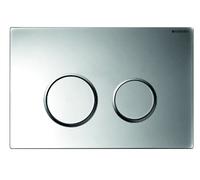 Geberit - 115.778.KH.1 - Plaque de Déclenchement Sigma20 - Synthétique - Double Touche - pour UP320 - UP720 - Chromé Brillant/Chromé Mat/Chromé Brillant