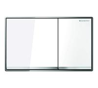 Geberit Plaque de déclenchement Omega 60 Square 115081SI1 Verre blanc, pour réservoirs Omega