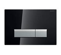 Geberit 115600SJ1 Sigma 40 Plaque de recouvrement rinçage à 2 boutons Noir/Alu Brossé