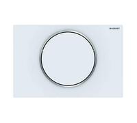Geberit 115758JT5 Sigma 10 Plaque de déclenchement pour chasse d'eau et chasse d'eau avant et plaque + boutons Blanc mat
