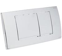 Geberit Plaque de déclenchement Twinline chrome brillant / chrome mat 115.899.KH.1