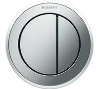 Geberit-116,055.KH.1 Poussoir pneumatique à distance 10 fixé pour double chasse chrome brillant/Chrome Mat/Chrome Brillant