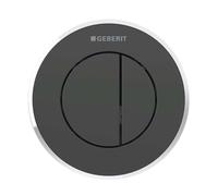 Geberit WC control Typ 01 116055KM1 pneumatique, double chasse, plastique, noir / chromé brillant