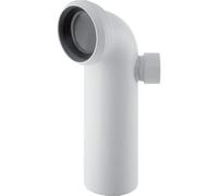 Geberit 152615111 Coude d'écoulement de WC 90° en polypropylène droit avec raccord fileté soudé