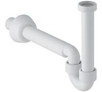 Geberit Siphon de courbure 1 1/4" x 32 mm – pour lavabo et bidet – évac. horiz., PP blanc