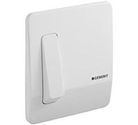 Plaque de recouvrement Geberit avec déclenchement, blanc alpin 240121111 avec déclenchement pneumatique du rinçage, blanc