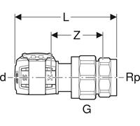 Geberit 620604001 Raccord de transition FlowFit avec IG