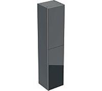 Geberit Acanto armoire haute 500619161 38x173x36cm, verre noir - noir mat