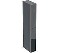 Geberit Acanto armoire haute 500638161 22x173x47,6cm, verre noir - noir mat